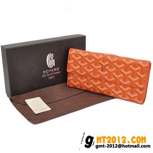 GOYARD ゴヤールスーパーコピー 長財布 Ｗホック オレンジ GOYARD-079